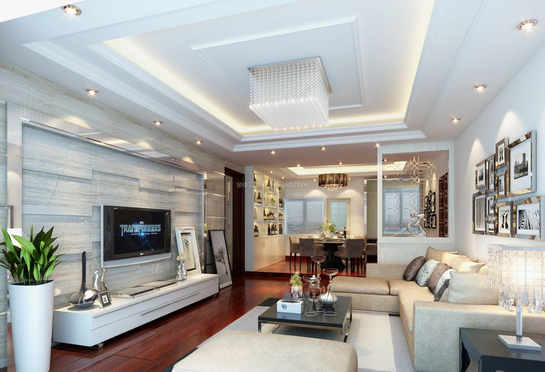 房屋吊頂燈設(shè)計(jì)效果圖片_裝修123效果圖