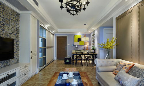 貴陽華潤國際社區(qū)裝修案例,小美式風格裝修設計