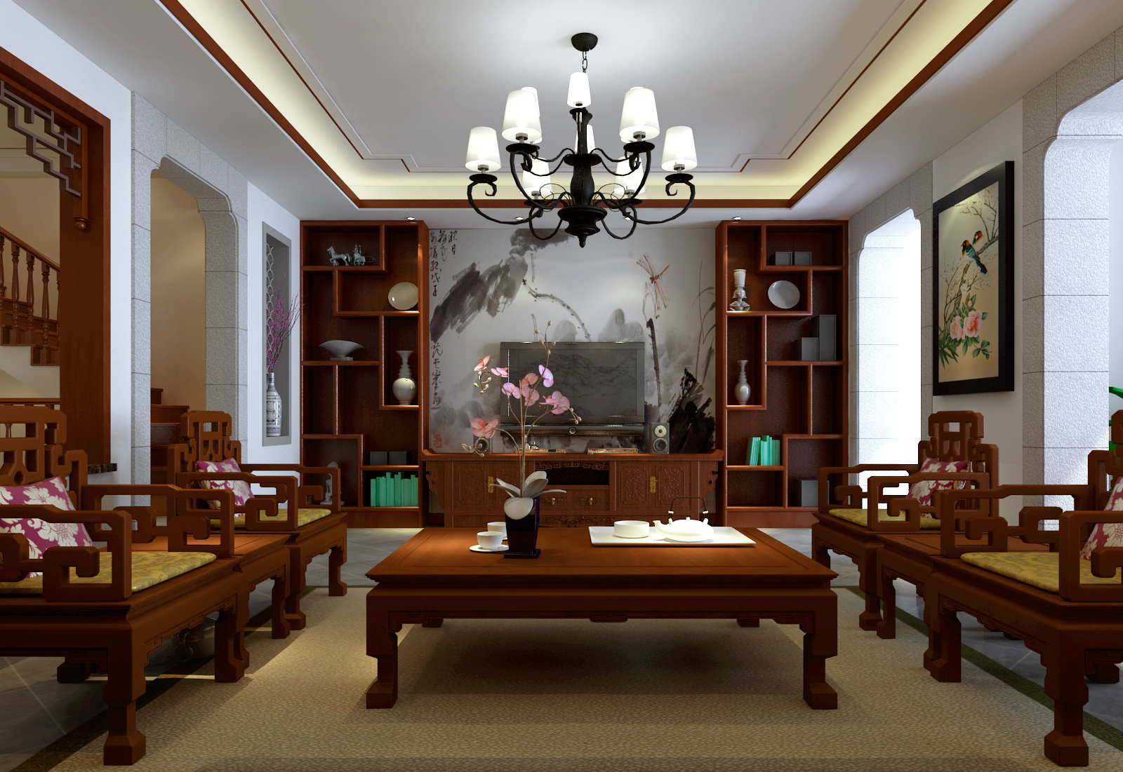 金域藍(lán)灣聯(lián)排別墅樣板間裝修設(shè)計(jì)效果圖